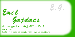 emil gajdacs business card